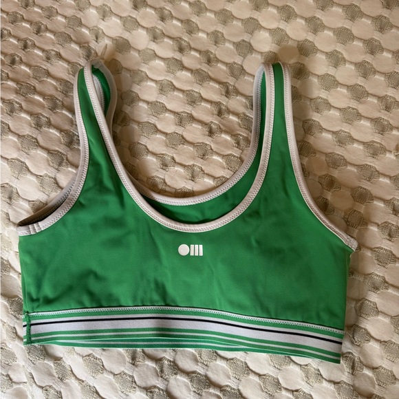 SOLID & STRIPED Green Sports Bra - Picture 2 of 3